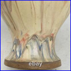 10.4 Chinese Antique collection Dynasty Porcelain mark Marbled ware leaf Vase