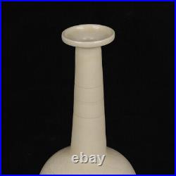 12.6 Collect Chinese Song Porcelain Ding Kiln White Glaze Dolichoderus Vase