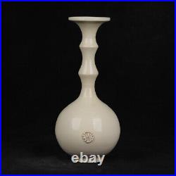 12 Collect Chinese Song Porcelain Ding Kiln Carving Dolichoderus Gourd Vase