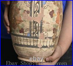 12 Collect Old Chinese Paintings Pottery Dynasty Palace Flower Tank Jug Jar