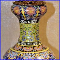 26 Porcelain Octagon Antique Reproduction Vase Lamp Jingdezhen