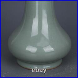 8.3Collect Chinese Song Porcelain Longquan Kiln Lavender Grey Glaze Flower Vase