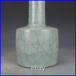 8.5 Collect Chinese Song Porcelain Guan Kiln Lavender Grey Glaze Flower Vase