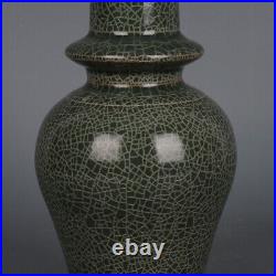 9.3 Collection Chinese Song Porcelain Guan Kiln Straight Mouth Flower Vase