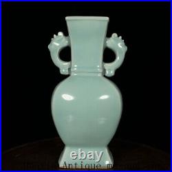 9.6Collect Song Dynasty Longquan kiln porcelain binaural Zun Bottle Pot Vase