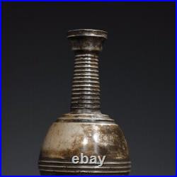 9.6 Chinese Buddhism Pure copper Gilt silver Fine carving Collection bottle