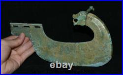 9.6 Collect Antique Old Chinese Bronze Ware Dynasty Beast Head ancient weapon