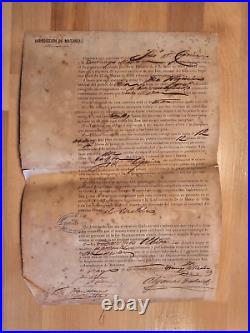 ANTIQUE Cuban Cuba Letter 1860s Slave Chinese Working Contract SLAVERY DOCUMENT