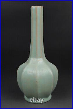 A Fine Collection Chinese 12thC Song Ru Ware Porcelain Octagonal Vase Matrass