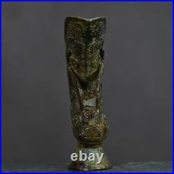 A Fine Collection Chinese Antique Han Dynasty Bronze Sheep Head Bronze Wine Cups