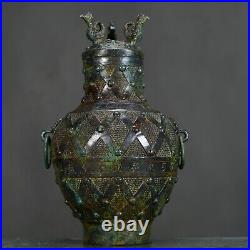 A Fine Collection Chinese Antique Han Dynasty Bronze With Inscription Bronze Jar