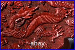 A Fine Collection Chinese Antique Qing Dynasty Lacquerware Dragon Phoenix Plates