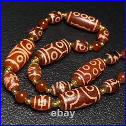 A Fine Collection of Chinese Antique Qing Dynasty Ancient Agate Bead Necklaces