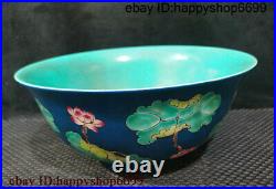 Ancient Rare China Collect Dynasty Porcelain Lotus Flower Lotus Flower Bowl Pair