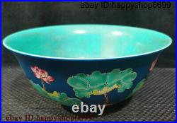 Ancient Rare China Collect Dynasty Porcelain Lotus Flower Lotus Flower Bowl Pair