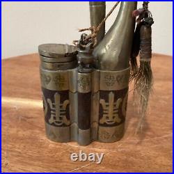 Antique Chinese Metal Water Collection Pipe Of Intricate Design C. 1900
