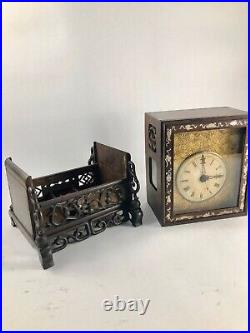 Antique fusee Chinese clock with verge escapement-c. 1890