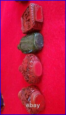 CHINESE ANTIQUE SNUFF BOTTLE Collection JADE STONE RESIN