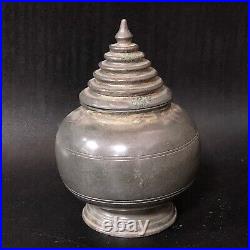 China bronze Silver tower pattern shell amulet artwork collection