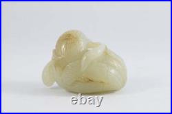 Chinese Collection Carved Jade Quail Figure