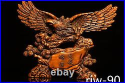 Chinese antique Collection Boutique Boxwood eagle statue