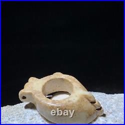 Chinese antique old jade Hetian jade ring old collect natural jade Thumb ring