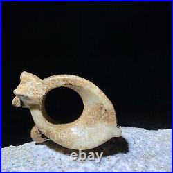Chinese antique old jade Hetian jade ring old collect natural jade Thumb ring