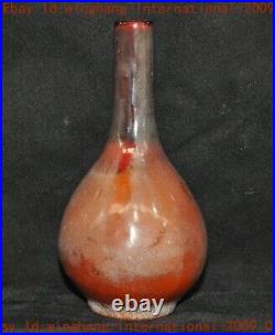 Collect China Chinese Old amber Carved Zun Cup Bottom Pot Vase Statue