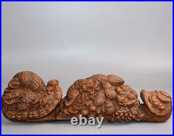 Collection Chinese Antique Boxwood Carved Peanut Exquisite Ruyi Statue Decor Art