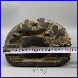 Collection Chinese Antique Duan Inkstone Hand-carved Landscape Stone Inkstone 37