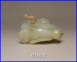 Collection Chinese Antique Hetian Jade Carved Exquisite Child Statue Figurine