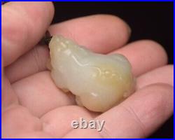 Collection Chinese Antique Hetian Jade Carved Nice Pixiu Statue Pendant Jewelry