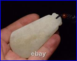 Collection Chinese Antique Hetian Jade Hand Carved Exquisite Pendant Jewelry