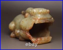 Collection Chinese Antique Natural Hetian Jade Carved Exquisite Beast Statues