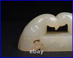 Collection Chinese Antique Natural Hetian Jade Carved Exquisite Bird Statue Seal