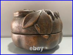 Collection Chinese Antique Vintage Agarwood Carved Exquisite Small Box