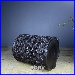 Collection Chinese Antique Vintage Wooden Sandalwood Carved Exquisite Brush Pot