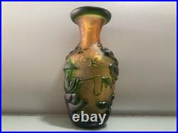 Collection Chinese Colored Glaze Carved Exquisite Figure Pine Vase Home Decor