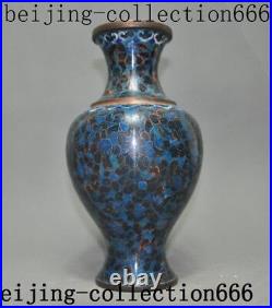 Collection Chinese bronze Enamel color flower Zun Cup Bottle Pot Vase Jar Statue