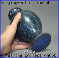 Collection Chinese bronze Enamel color flower Zun Cup Bottle Pot Vase Jar Statue
