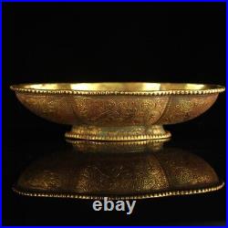 Folk Collection Handmade Pure Copper Gilded Bowl