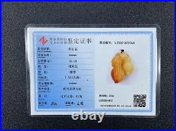 Old Chinese Antique TianHuang Shoushan Stone peanut Pendants Birthday Gift