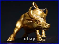 Old Collection Treasure Copywriting Decoration Copper Gilded Gold? Bull