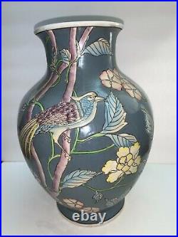 Rare Antique Beautiful Hand Painted Porcelain Vase Marked Collectible