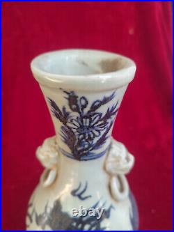 Rare Collection of Yuan Blue and White Dragon Pattern Vases in China
