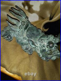 Vintage Chinese Foo Dogs Bronze sculpture China statues fine antique