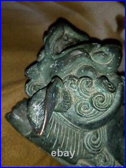 Vintage Chinese Foo Dogs Bronze sculpture China statues fine antique